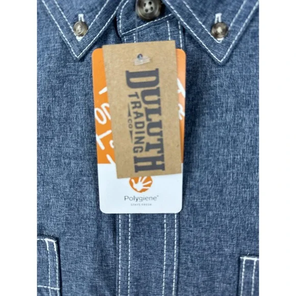 Chemise Boutonnée Alaskan Hardgear By Duluth Trading Co. – Taille XL – Homme – Gris à Carreaux – Manches Courtes